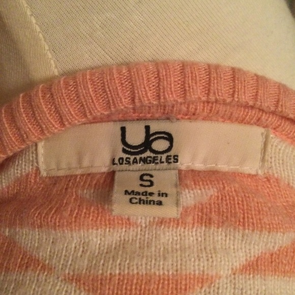 Pink White Aztec Sweater - Picture 2 of 2